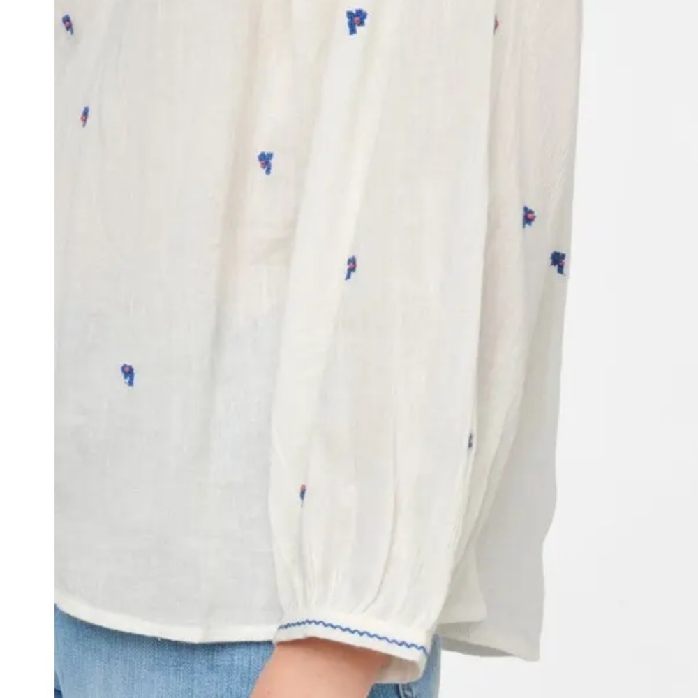$193 VELVET BY GRAHAM & SPENCER
Lynette Embroidered Cotton Top XS oversized - Picture 5 of 12